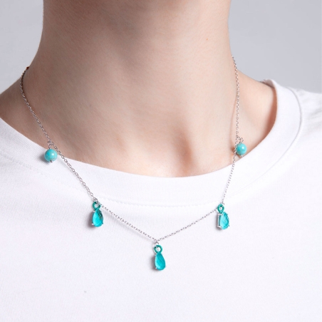 Collar Viceroy Plata Baño Rodio Y Piedras 13197C000-93
