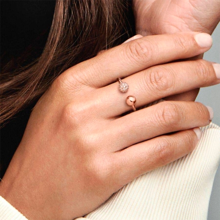 Anillo Pandora Abierto Pavé 188316CZ