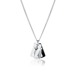 Collar Viceroy Acero Triple Placa Cruz 75377C01019