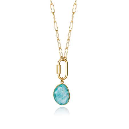 Collar Viceroy Acero IP Dorado y Piedra Natural 14194C01012