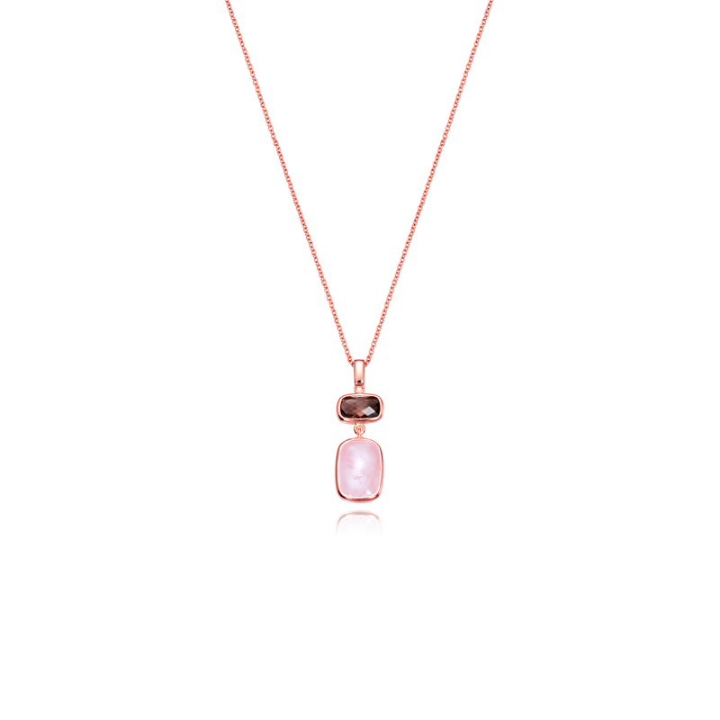 Collar Viceroy Plata Baño Oro Rosa Y Piedras 3018C100-49
