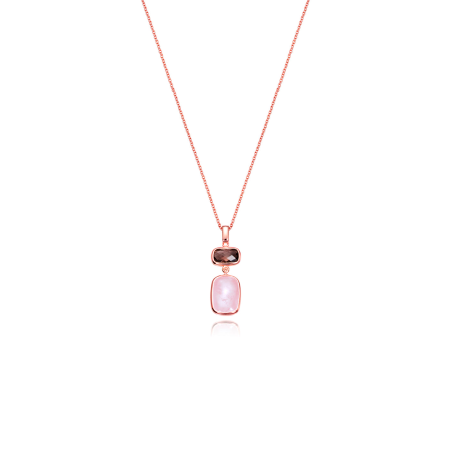 Collar Viceroy Plata Baño Oro Rosa Y Piedras 3018C100-49