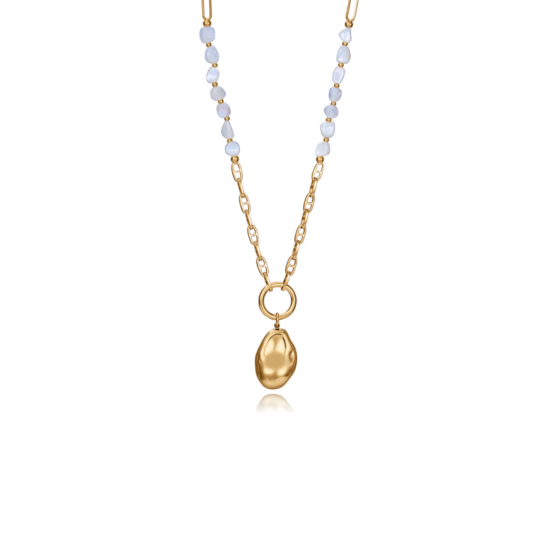 Collar Viceroy Acero IP Dorado Madre Perla Y Gota 14280C01012