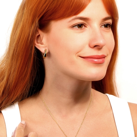 Pendientes Plata Baño Oro 18k "Hachiren"