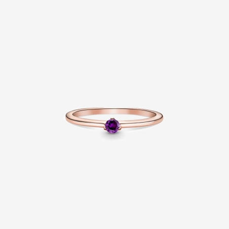Anillo Pandora Rose Solitario Morado 189259C06