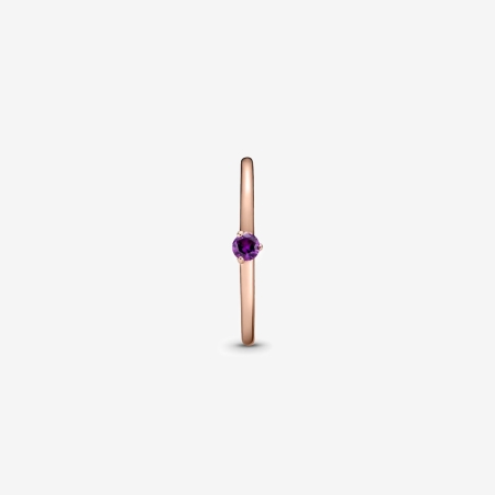 Anillo Pandora Rose Solitario Morado 189259C06