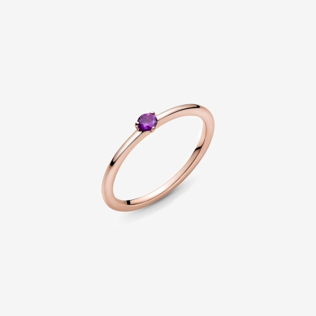 Anillo Pandora Rose Solitario Morado 189259C06