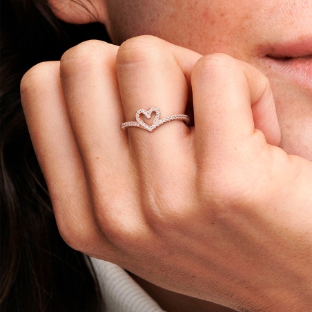 Anillo Pandora Rose Corazón Espumoso Brillante 189302C01