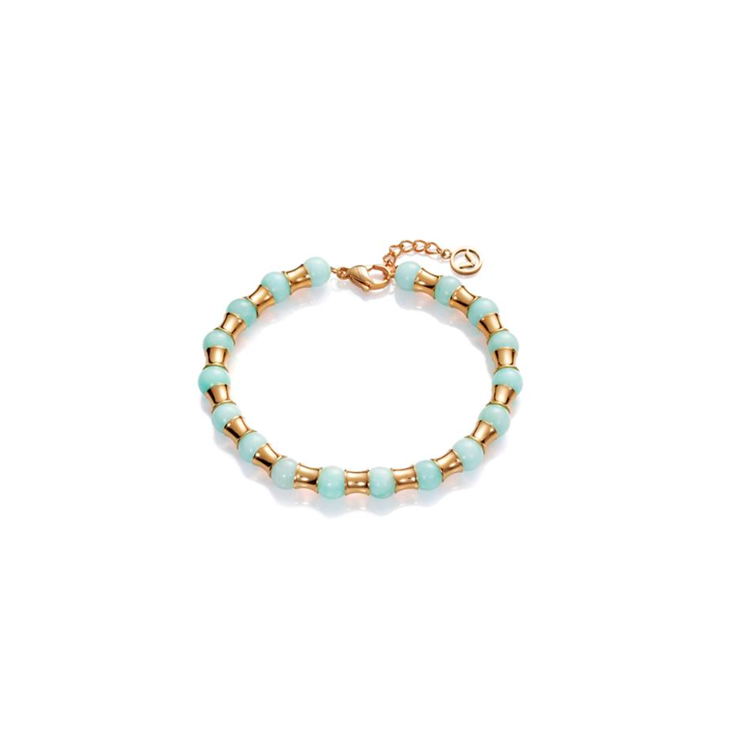 Pulsera Viceroy Acero Baño Oro Y Piedra Natural 75133P01012