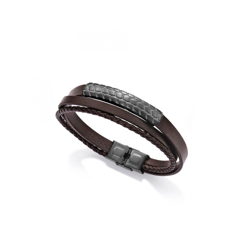 Pulsera Viceroy Beat Acero Y Piel 15034P01010