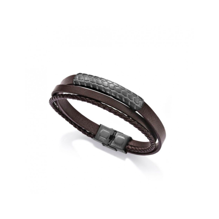 Pulsera Viceroy Beat Acero Y Piel 15034P01010