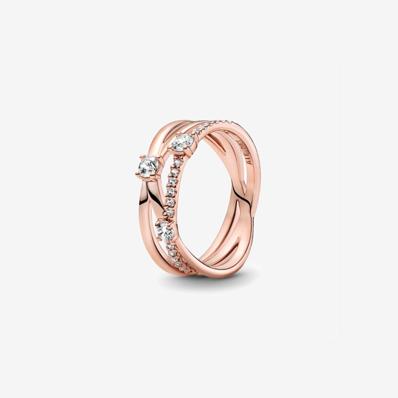 Anillo Pandora Rose Triple Banda 189400C01