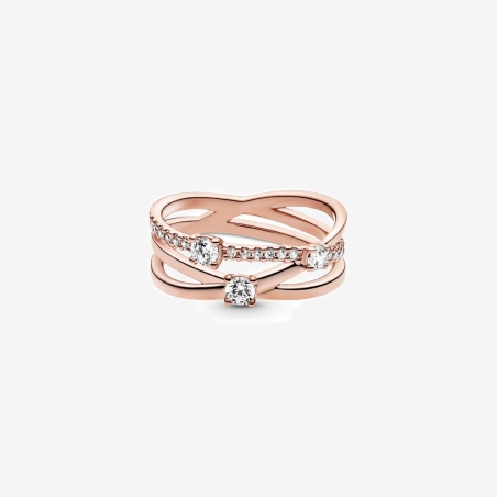 Anillo Pandora Rose Triple Banda 189400C01