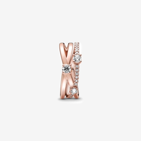 Anillo Pandora Rose Triple Banda 189400C01