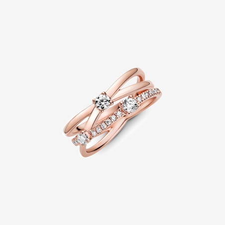 Anillo Pandora Rose Triple Banda 189400C01