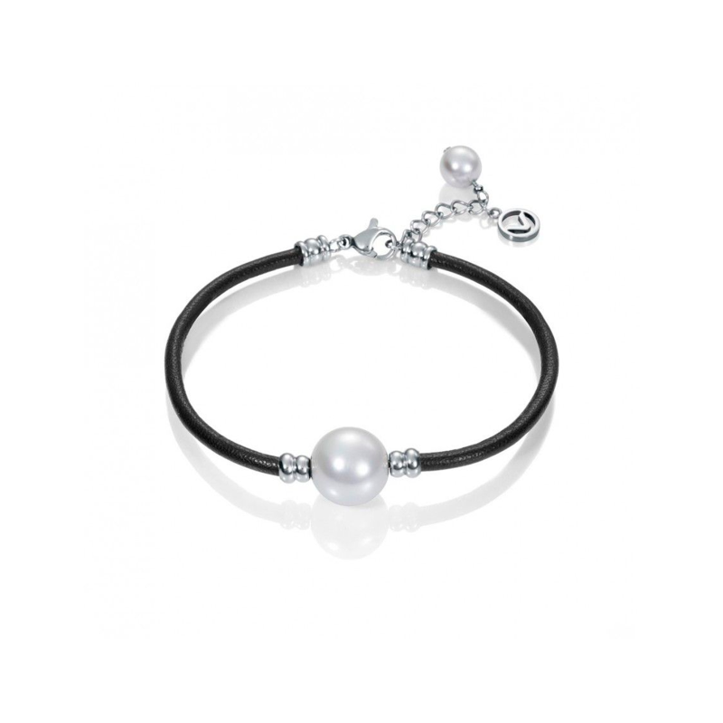 Pulsera Viceroy Piel Negra Y Perla 75177P01010