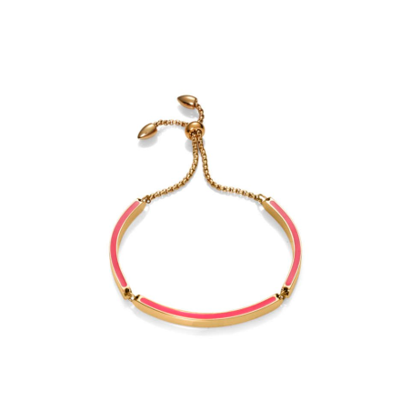 Pulsera Viceroy Air Acero Dorado Y Esmalte Rosa 75271P01012