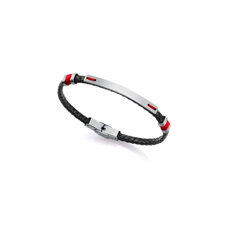 Pulsera Viceroy Magnum Acero Y Piel Trenzada 1382P01010