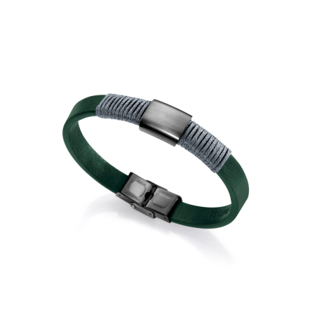 Pulsera Viceroy Magnum Acero Y Piel Verde 75240P01016