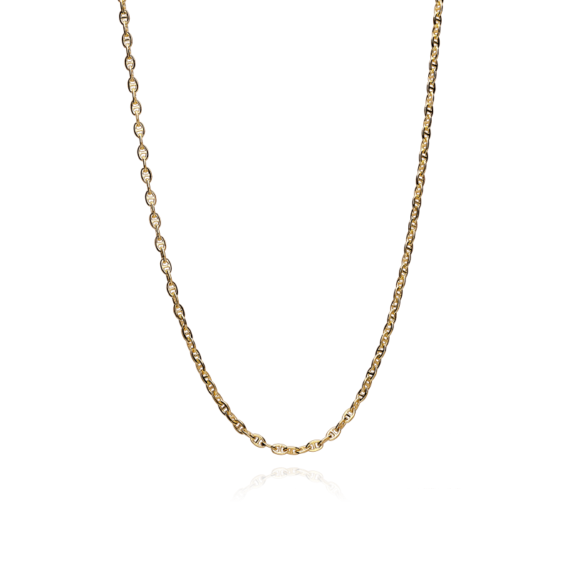 Cadena Oro 18k eslabón travesino 50cm "Minato"