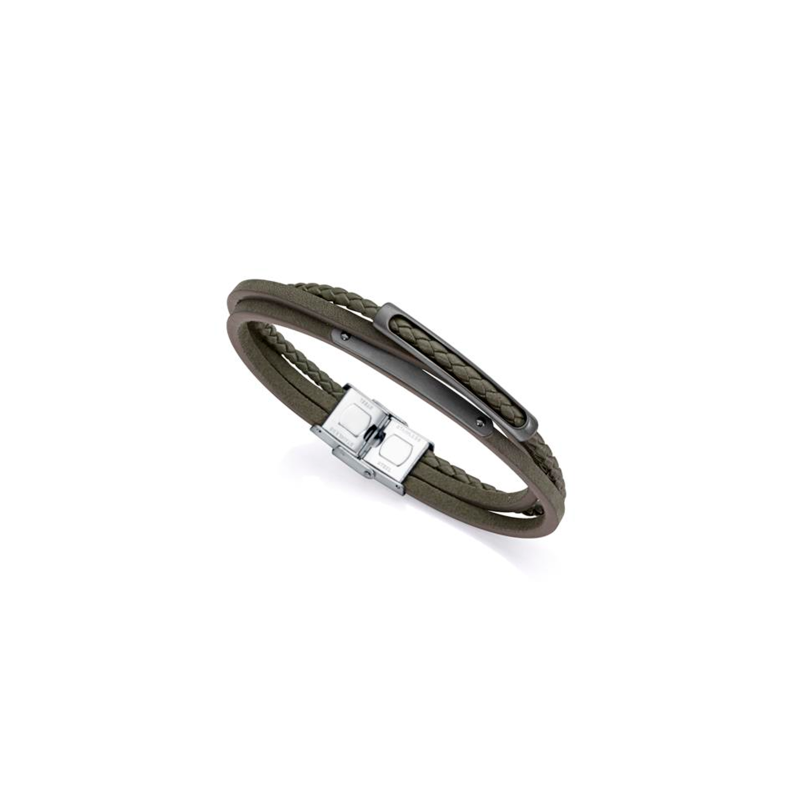 Pulsera Viceroy Acero Y Piel Verde 6477P01019