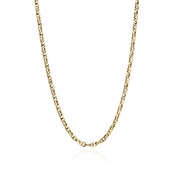 Cadena Oro 18k eslabón travesino 55cm "Chiba"