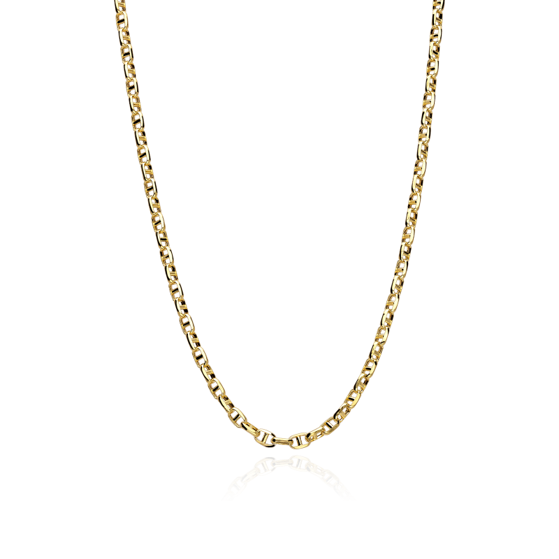 Cadena Oro 18k eslabón travesino 50cm "Chiba"