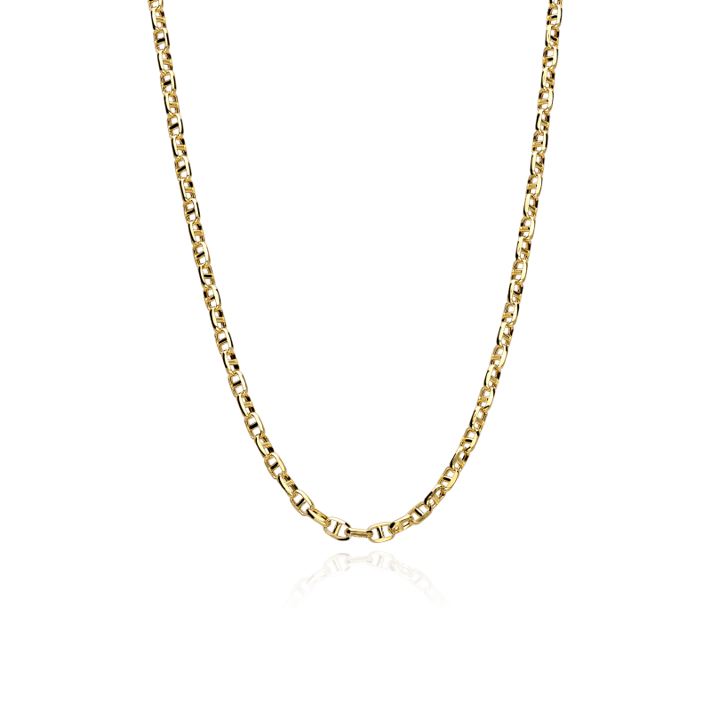 Cadena Oro 18k eslabón travesino 45cm "Chiba"