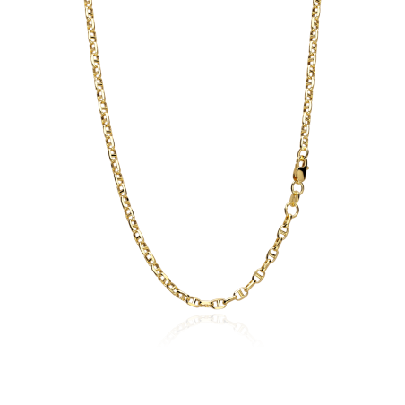 Cadena Oro 18k eslabón travesino 45cm "Chiba"