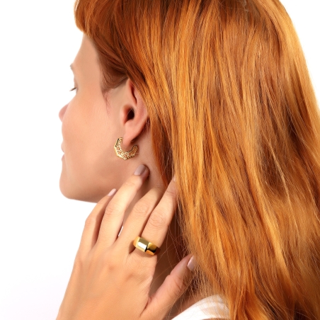 Pendientes Plata Baño Oro 18k "Hachiren"