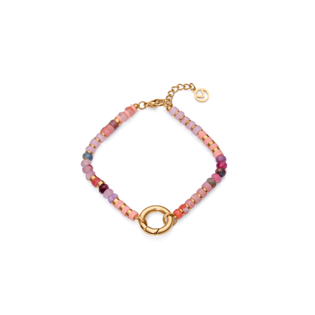 Pulsera Viceroy Chic Acero Dorado Piedras De Colores 14048P01012
