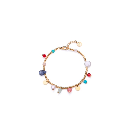 Pulsera Viceroy Acero Baño Oro Piedras Multicolor 14050P01012