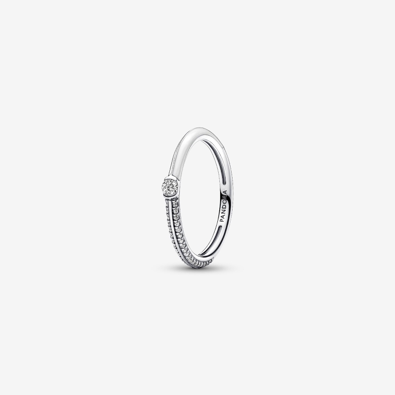 Anillo Pandora ME Blanco y Pavé 192528C02
