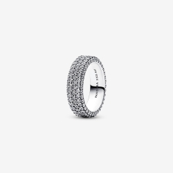 Anillo Pandora Fila Triple en Pavé 192634C01