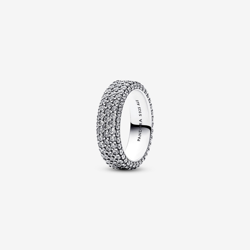 Anillo Pandora Fila Triple en Pavé 192634C01