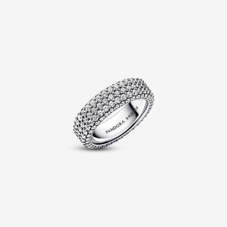 Anillo Pandora Fila Triple en Pavé 192634C01