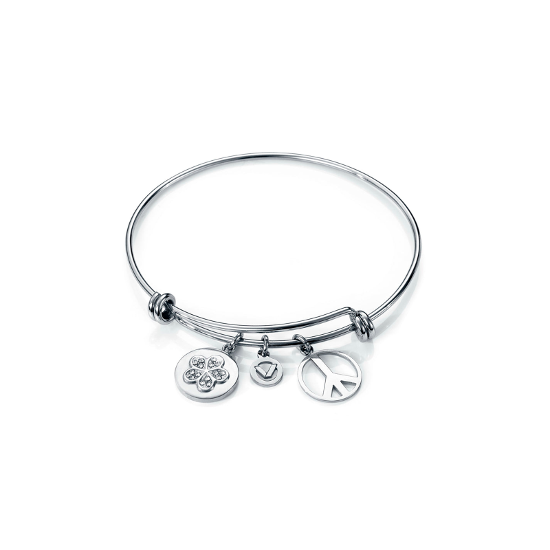 Pulsera Viceroy Acero Rígida Y Charms 90023P01010