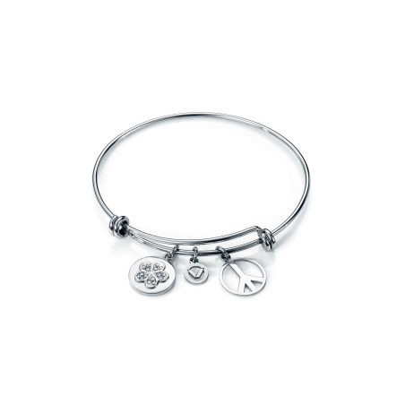 Pulsera Viceroy Acero Rígida Y Charms 90023P01010