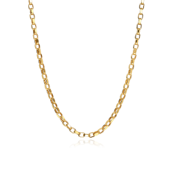 Cadena Oro 18k Eslabón ovalado 50cm "Rinin"
