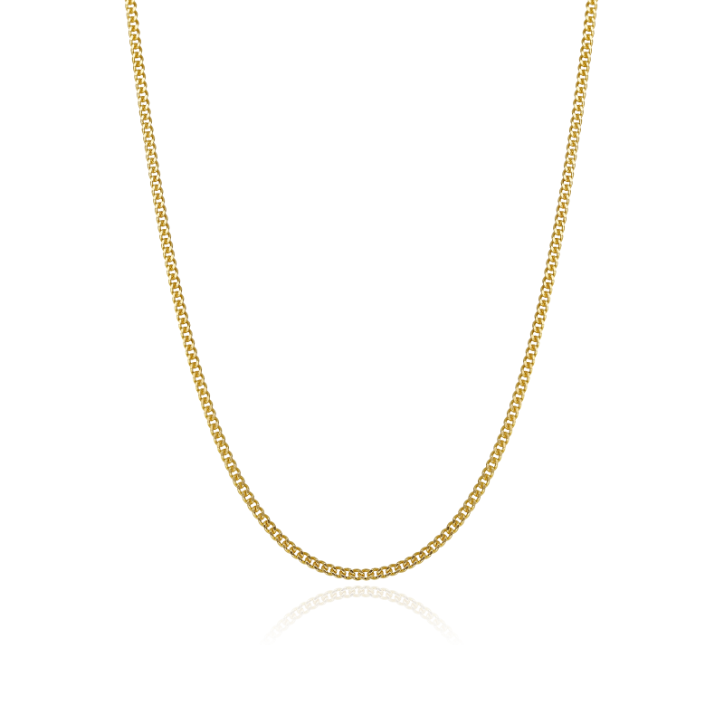 CADENA "CHÍA" ESLABÓN BARBADO 45 CM ORO 18K