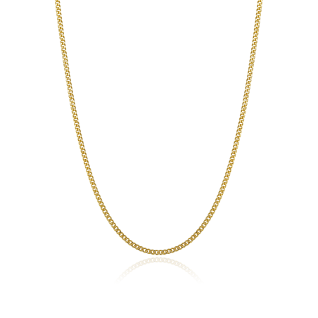 CADENA "CHÍA" ESLABÓN BARBADO 45 CM ORO 18K