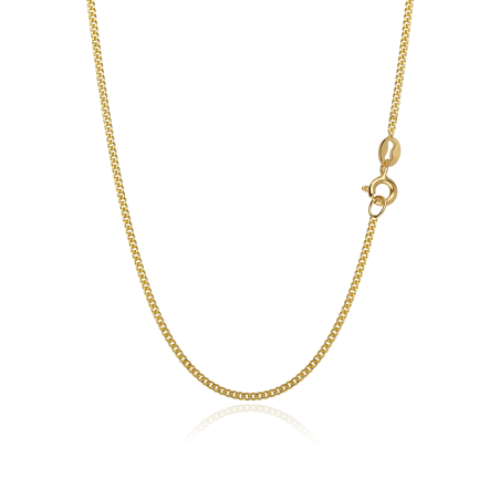 CADENA "CHÍA" ESLABÓN BARBADO 45 CM ORO 18K