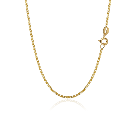 CADENA "CHÍA" ESLABÓN BARBADO 40 CM ORO 18K