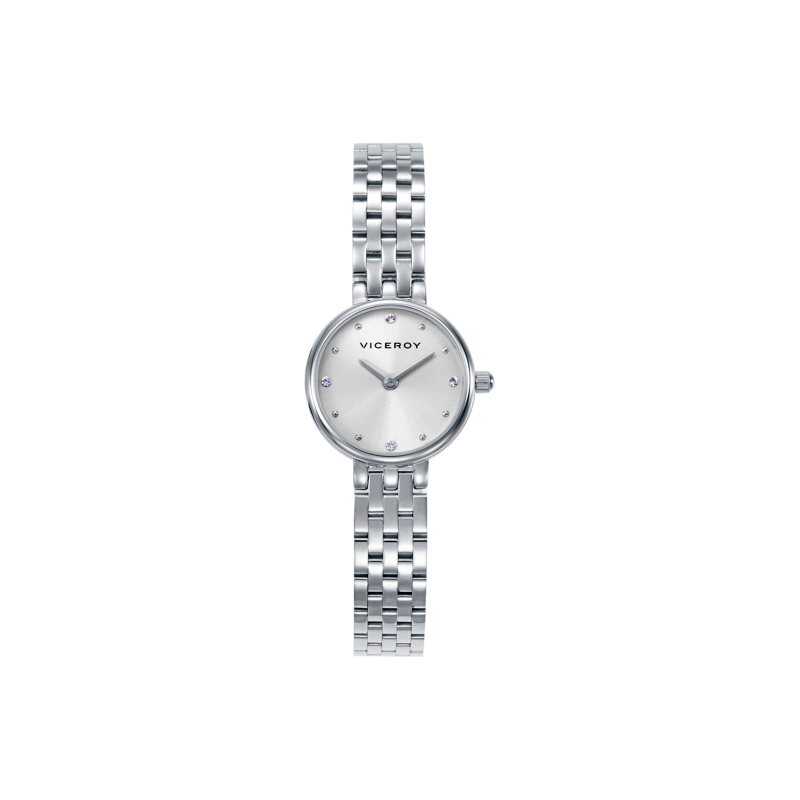 Reloj Viceroy Acero Esfera Blanca Y Circonitas 41148-87
