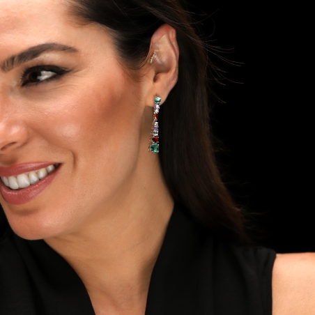 Pendientes Plata con circonitas "Frida"