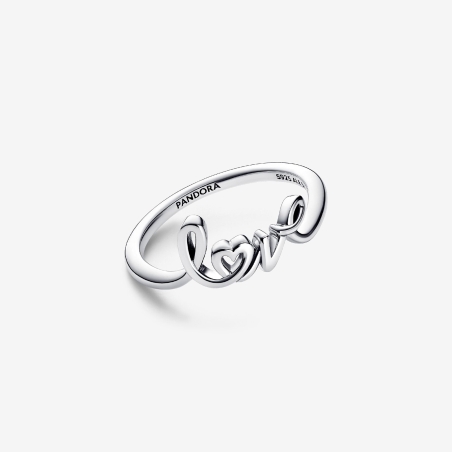 Anillo Pandora Love Escrito a Mano 193058C00