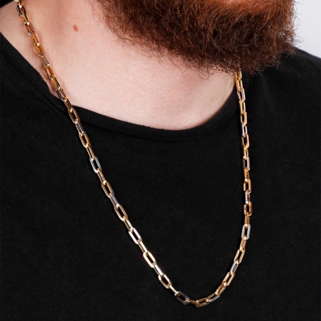 CADENA "ALESSANDRO" ORO BICOLOR 18K