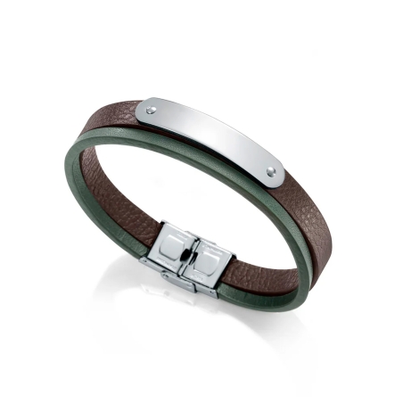Pulsera Viceroy acero y piel 15036P01016