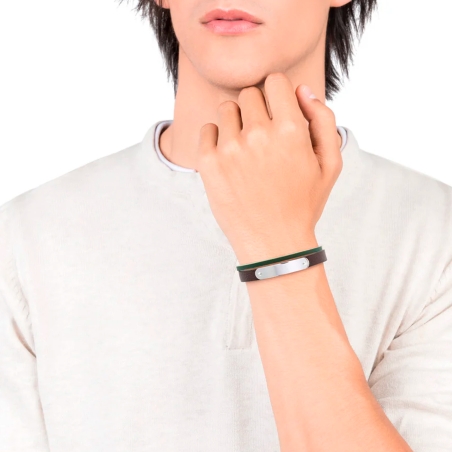 Pulsera Viceroy acero y piel 15036P01016