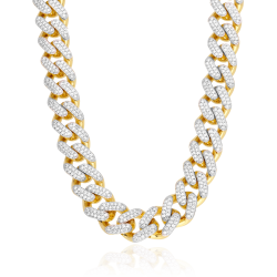 CADENA "NORMAN" ORO 18K Y CIRCONITAS